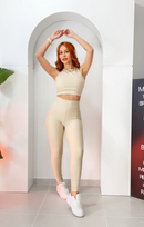 Top Cropped Barbara Costas Cruzadas em Poliamida