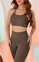 Top Cropped Sarah Alcinha Costas Cruzadas em Poliamida