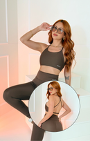 Top Cropped Sarah Alcinha Costas Cruzadas em Poliamida