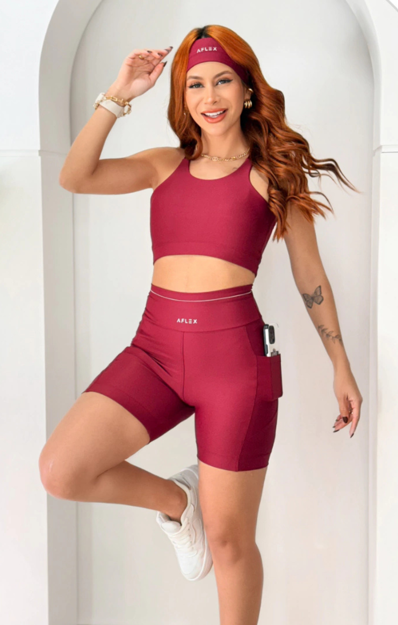 Top Cropped Emmyly Alça Dupla em Poliamida