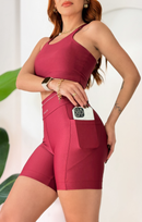 Top Cropped Emmyly Alça Dupla em Poliamida