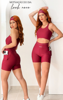 Top Cropped Emmyly Alça Dupla em Poliamida