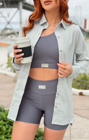 Top Cropped Lia Mula Manca em Poliamida