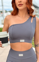 Top Cropped Lia Mula Manca em Poliamida