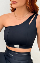 Top Cropped Lia Mula Manca em Poliamida