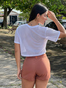 Cropped Poliamida Arrastão