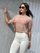 Cropped Poliamida em Tule