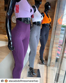 Conjunto Gaia Mini Tranci Calça Legging Alta Compressão+Cropped Cortininha em Poliamida