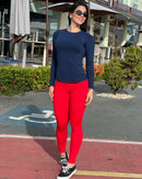 Calça Legging Poliamida Alta Compressão com Bolso Funcional