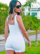 Macacão Curto Babbi em Poliamida