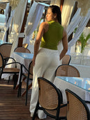 Body Zíper Cavado com Bojo Removível em Poliamida