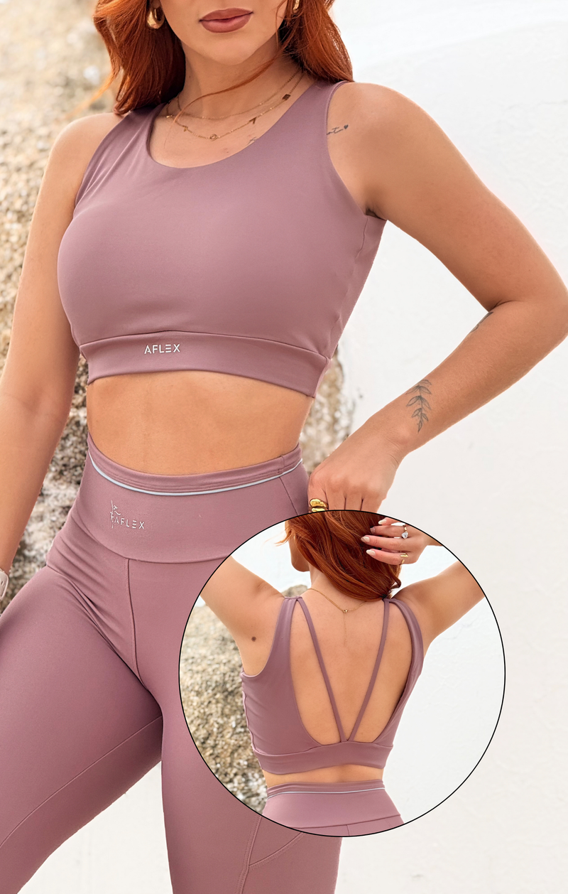 Top Cropped Debora Decote nas Costas em Poliamida