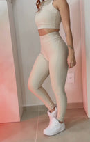Top Cropped Barbara Costas Cruzadas em Poliamida