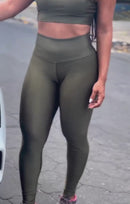 Conjunto Helen Cirré Metalic Calça Legging Alta Compressão+Cropped em Poliamida