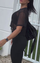 Cropped Poliamida em Tule