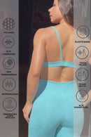 Conjunto Atena Cirré Feline Calça Legging Alta Compressão+Cropped em Poliamida